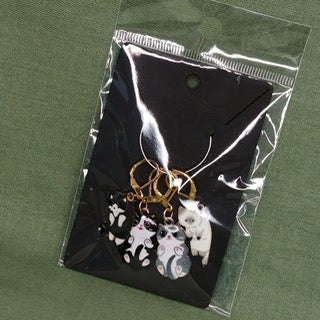 set of 4 cat stitch markers