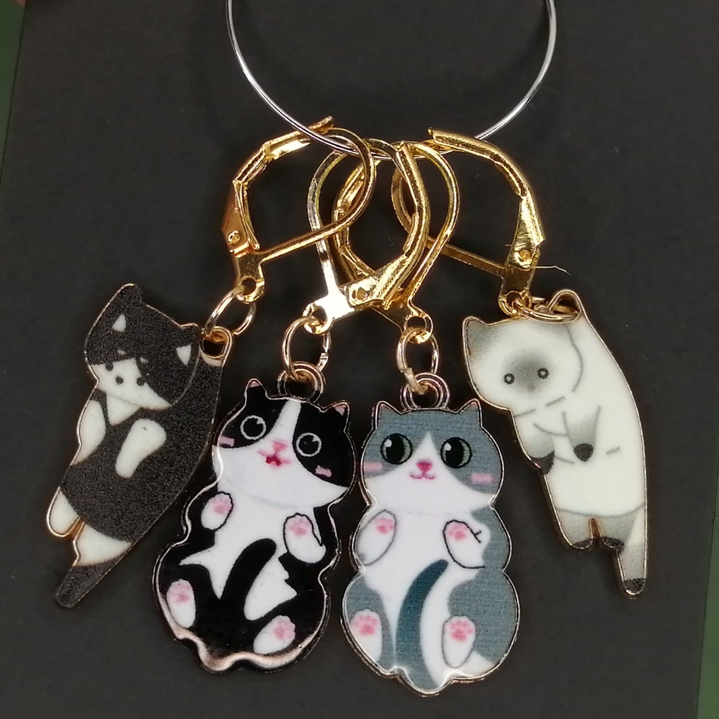 set of 4 cat stitch markers