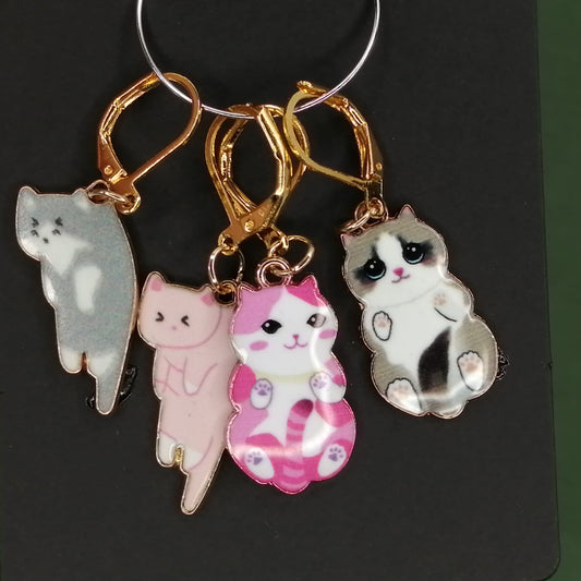 set of 4 cat stitch markers