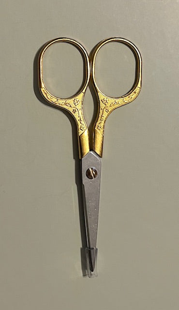 12cm gold colour decorative handle craft scissors