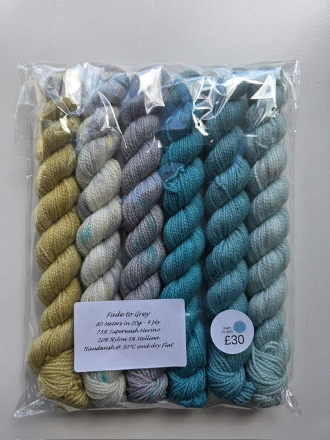4 ply Fade to Gray with Stellina by Craft House Magic
